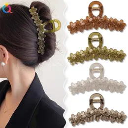 13 cm Fashion Flower Claw Clip for Women Girls Sweet Hair Claw Clamps Hair Clip Crab Pannband Klipp Vinter sommar hårtillbehör