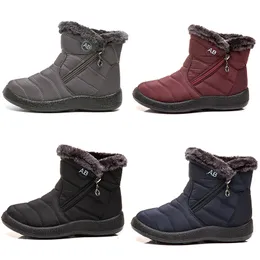 GAI Warm Ladies Snow Boots Side Zipper Light Cotton Women Shoes Black Red Blue Gray Outdoor Sports Sneakers