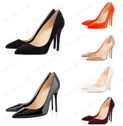 Quente com caixa moda feminina sapatos de salto alto 8cm10cm 12cm nu preto vermelho rosa couro apontou dedos bombas vestido sapato 35-454982556