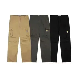 Ubxz Pantaloni da uomo North American High Street Marca Carhart Puro cotone Salopette multitasche Tendenza vestibilità ampia Pantaloni dritti casual per coppie Design per il tempo libero80es