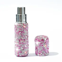 Diamond set perfume divided bottle vacuum press sample bottle 10ml makeup travel mini small spray bottle wholesale