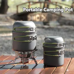 Pans Outdoor Camping Stove Cookware Set Non-stick Portable Picnic Pot Travel Mini Durable Kitchen Soup Kit Cooking