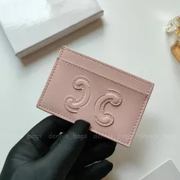 Designer Card Holder for woman monety kieszeń świeże różowe niebieskie oryginalne skórzane damskie mini portfele uchwyty karty