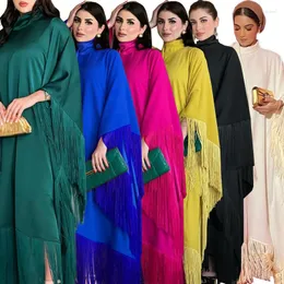 Etnische kleding Moslimvrouw Jurk Vleermuismouwen Fringe Mode Abaya's voor dames