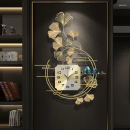 Zegarki ścienne Lekkie luksusowe ciche zegar salon dekoracja mody gospodarstwa domowego wiszące weranda nowoczesne kreatywność