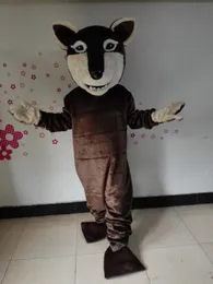 costume della mascotte del lupo marrone coyote lupo mannaro personaggio dei cartoni animati personalizzato costume di fantasia anime mascotte tema vestito operato 41295