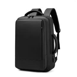Mochila escolar multifuncional masculina, mochila multifuncional à prova d'água antirroubo para laptop e carregamento usb