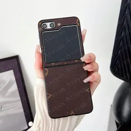 Samsung Z Flip의 Luxurys 휴대 전화 케이스 5 4 3 가죽 백 꽃 문자 인쇄 TPU 쉘 갤럭시 S 23 S22 S21 S20 Ultra Note 20 10 Pro Protect Cover