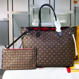 디자이너 대형 토트 복합 ​​가방 여성 미러 품질 10A 정품 가죽 격자 무늬 체크 무늬 가방 토트 백 레이디 패션 쇼핑 지갑 지갑 용량 가방