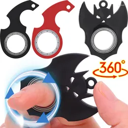 Keychains Spinner Stress Toy Fingertip Spinning Keyring Finger Key Ring Metal Idget Toys Kid Relieve Boredom Party Gift Turntable Keychain