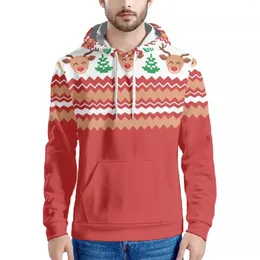Chemises décontractées pour hommes Sweat à capuche à motif imprimé faon de Noël pour hommes et femmes avec la même tendance de la personnalité de la mode des jeunes, manteau d'automne et d'hiver