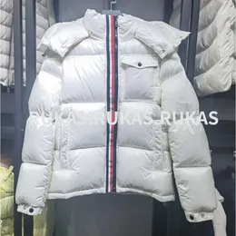 Piumino nero da uomo Piumino firmato con cappuccio Cappotto invernale Cappotto caldo di marca di lusso