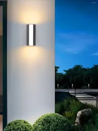 Wodoodporne korytarz schodowe LED na ścianie zewnętrznej nowoczesne proste zewnętrzne ogród willi