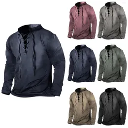 Men's T Shirts Cowl Neck Sweatshirt Mens Long Sleeve Shirt Fashion Casual Basic Plain Tee Men Zip Up Hooded