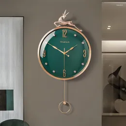 Väggklockor moderna vardagsrum lyxiga minimalistiska stilfulla kreativa pendel orologio da parete dekorarion wz50wc