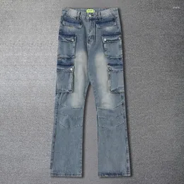 Jeans da uomo 2023 Autunno Vintage Cerniere Uomo Slim Fit Jean Hombre Streetwear Denim Pant Abbigliamento Casual Pantalones Homme