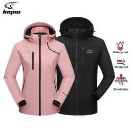 Outdoor-Jacken Hoodies LNGXO Männer Frauen Wanderjacke Wasserdicht Camping Trekking Klettern Windjacke Outdoor Softshell Regenmantel Übergroße Oberbekleidung 230907