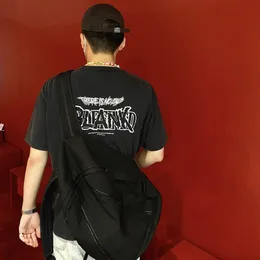 遠いアーカイブwookvibeスモールハイストリート洗浄古い手紙プリント緩んだTシャツを男性用ルーズカップルTシャツ