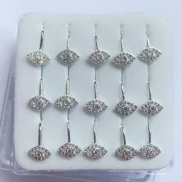 Labret Lip Piercing Bijoux 15pcs Anneaux de nez Clip sur minuscule zircon Cuivre plaqué or Non Manchette En gros 230906