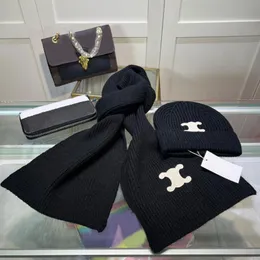 Hatt halsduk set vinter designer hattar scaves set mode unisex hatt och halsduk uppsättning för kvinnliga män stickad skalle beanie kashmir brev aaaaa