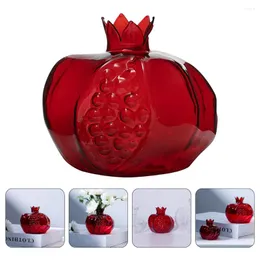 Vasen Granatapfel Glasvase Tisch Zarte Blume Hydrokultur Flasche Weiß Home Decor