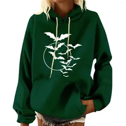 Women's Sweaters Halloween Printing Autumn/Winter Fashion Casual Sweater Loose Medium Sweatshirt Women Womens Thick Hoodie Hoodies Warm