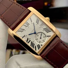 orologio di design per uomo serbatoio orologi automatici quadrante bianco data CGDA movimento meccanico di alta qualità uhr montre carter luxe con scatola