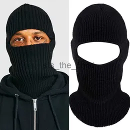 Beanie/Skull Caps 2022 Ny unisex Winter Balaclava Hat Mask Beanie Cycling Tactical Face Shield Mascara Ski Bonnet Cagoule Visage Full Bicycle Cap X0907