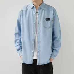 Men's Casual Shirts Men Denim Jacket Streetwear Hip Hop Jean Jackets Male Loose Outerwear Korean Version Overalls Coat M-4XL