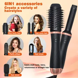 Suszarki do włosów Profesjonalne 6 w 1 suszarka pędzla powietrza Automatyczna objętość objętościowa Curling Iron Ropner Salon Salon Narzędzia 230906