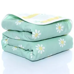 Quilts 110*110cm Baby Cotton Blanket Six-layer Gauze Children's Bath Towel born Thin Quilt Blanket Infant Summer Quilt Wholesale 230906