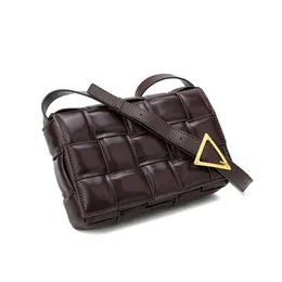 Designer Woven Bottegaavenetas Bag Ly Leather Woven Pillow Light Luxury High-End Texture Women's One Shoulder Diagonal Cross Purple DJHZ