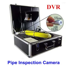 20m Cable Pipe Inspection Camera Underwater Sewer 12 White Lights Night Vision With 7 Inch LCD Monitor DVR System