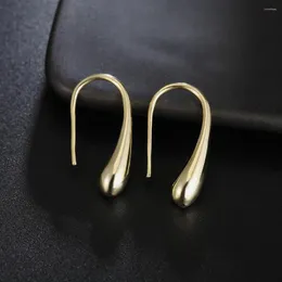 Dangle Earrings Wholesale 925 Stamp Silver Drop Wedding Beautiful Girl Lady 18K Gold Color High Quality Fashion Classic Jewelry