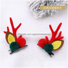 Christmas Decorations Navidad Natal Gifts Christmas Antler Hair Clips Merry Decorations For Home 2022 Xmas Cristmas Ornament New Year Dhtva