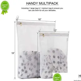 Storage Bags Anti Defamation Laundry Washing Bag For Hine Er Clothes Lingerie Mesh Net Baby Non Fluorescent Zipper Drop Delivery Dhrzn