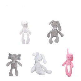 Super carino coniglio grigio peluche bambola di pezza giocattolo per dormire giocattolo per bambini giocattolo per bambini comfort e bambola per dormire grandi orecchie coniglietto
