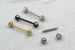 Gioielli per piercing al labbro Labret LOT50 pezzi Anello per lingua in acciaio Bar Bilancieri per capezzoli Corpo 14G16mmx14mmx55mm Arrivato 230906