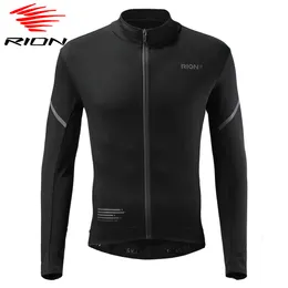 Cycling Shirts Tops RION Winter Man Jersey MTB Jerseys Road Bike Bicycle Clothing Long Sleeve Motorcross TShirt Windbreaker Fleece 230907