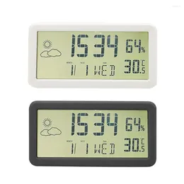 Table Clocks Digital Travel Alarm Clock With Calendar & Temperature Timer LCD Large Number Display Battery Operat