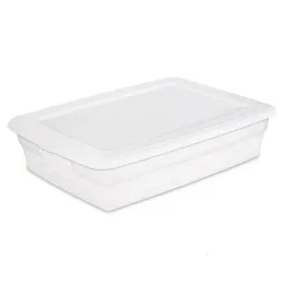 Hängende Körbe Sterilite 28 Qt Aufbewahrungsbox Kunststoff Weiß 10er-Set 230728 ZZ