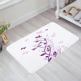 Tapetes borboleta flor cana videira branco tapete de entrada porta sala de estar cozinha tapete antiderrapante banheiro capacho decoração de casa