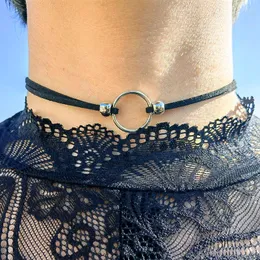 Колье, круглые черные бархатные веревочные ожерелья для женщин, минималистичные бусины серебристого цвета, короткие готические украшения для девочек, подарки VGN093
