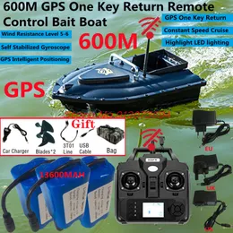 ElectricRC Boats Professional 16 GPS Auto Return Positioning Remote Control Bait Boat 600M Waterproofing High Speed Smart RC Fishing 230906