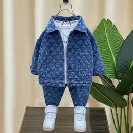 Autumn Blue Kids Designer Ubrania Zestawy odzieży chłopięce