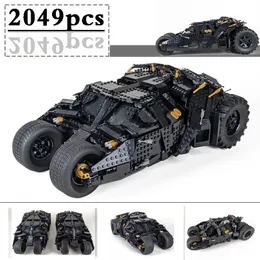 Aircraft Moodle Movie Series 2049pcs Tumbler Batmobile Model Building 76240 Car Set DIY Districs Histrics for Children 230907