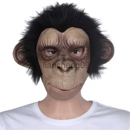 Parti Maskeleri Hayvan Maskesi Yenilik Cadılar Bayramı Kostümü Parti Hayvan Baş Maskesi Orangutan Lateks Tam Kafa Maskeleri X0907