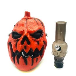 Hallowmas Silicone Mask Hookah Creative Acrylic Smoking Pipe Gas Mask Pipes Akryl Bongs Tabacco Shisha Water Pipes