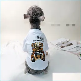 Dog Apparel Dog Shirts Lovely Bear Designer Pet Clothes Summer Apparel For Small Dogs Chihuahua Yorkies Bldog Drop Delivery Otjpo