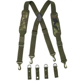 Hängslen Melotough Tactical Suspenders Taktiska hängslen för tullbälte med vadderad justerbar axel Militär Tactical Suspender 230907